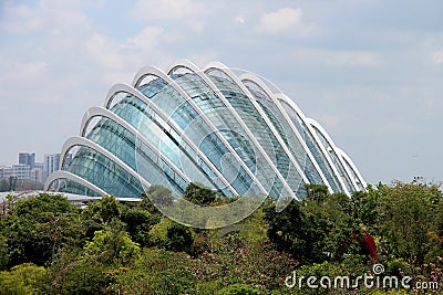 Gardens By the Bay Conservatory - Singapore Editorial Stock Photo